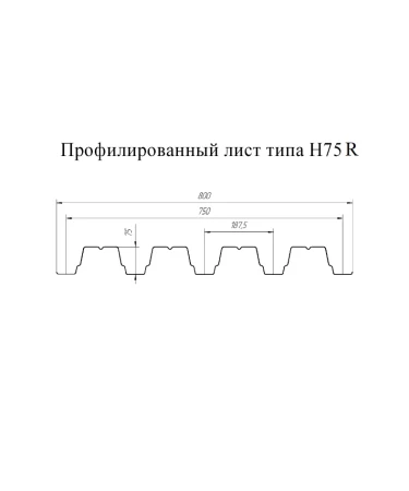 Профнастил Grand Line Н75 Оцинкованный 0,9 в Туле фото