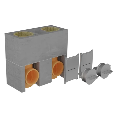Комплект шибера для двухходового дымохода Schiedel Uni с вентканалом Ø-160L/200 мм (1 задвижка)
