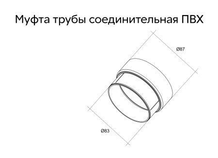 Соединитель трубы (муфта) d-90 мм ПВХ Grand Line в Туле фото