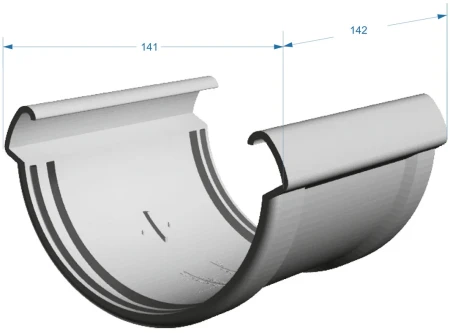 Соединитель желоба d-141 мм ПВХ Döcke Lux в Туле фото