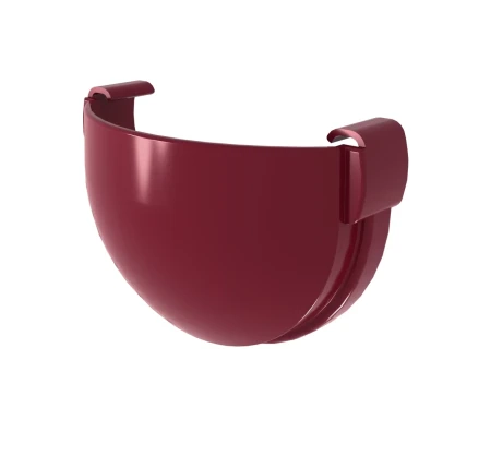 Заглушка желоба d-135 мм универсальная ПВХ Grand Line Дизайн бордо RAL 3005