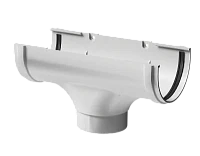 Воронка желоба ПВХ d-120x85 мм Döcke Premium пломбир RAL 9003