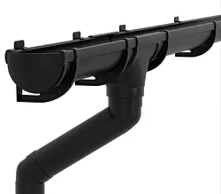 Комплект пластикового водостока d-135/90 мм ГрандЛайн Дизайн черный RAL 9005