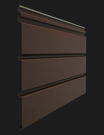 Виниловый софит Döcke T4 Standard без перфорации, каштан (Ral 8019)