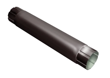 Труба круглая соединительная d-100 мм 1 м Grand Line Optima Полиэстер двухсторонний 0,55 RAL 8017