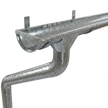 Комплект металлического водостока Grand Line GL ZN d-125x90 мм 6 м/3 м Оцинкованный в Туле фото