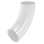 Колено трубы d-100 мм Aquasystem Premium Pural 0,6 RAL 9003