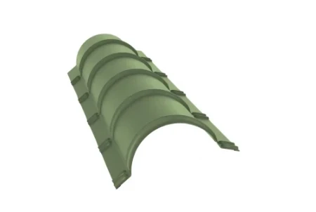 Планка конька полукруглого Grand Line 0,45 Полиэстер цвет RAL 6019 Планка конька полукруглого Grand Line 0,45 Полиэстер цвет RAL 6019