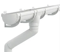 Комплект пластикового водостока d-135/90 мм ГрандЛайн Дизайн белый RAL 9003