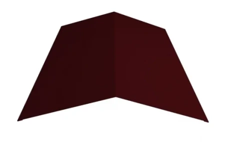 Планка конька плоского простая Металл Профиль 145x145x2000 0,45 Полиэстер цвет RAL 3005