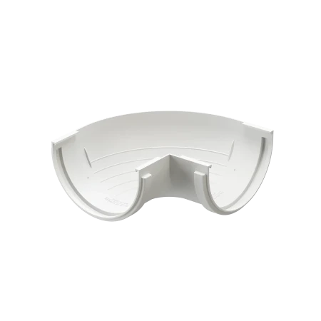 Угол желоба наружный d-120 мм 90 гр ПВХ Döcke Standard белый RAL 9003