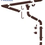 Желоб водосточный d-125 мм 3 м Металл Профиль FORAMINA FREEZE Valori двухсторонний 0,5 DarkBrown