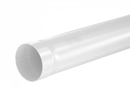 Труба круглая водосточная d-90 мм 3 м Aquasystem Premium Pural 0,6 RAL 9003