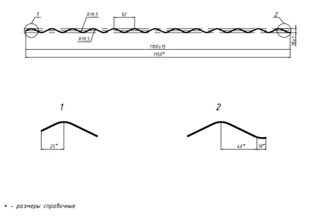 МП-18 (гофра) Viking двусторонний 0,45 Ral 7024
