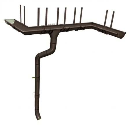 Комплект металлического водостока Grand Line GL PE d-125x90 мм 6 м/3 м Полиэстер двухсторонний RR 32 в Туле фото