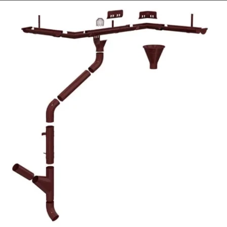 Труба круглая соединительная d-100 мм 1 м Металл Профиль FORAMINA PUR Purman двухсторонний 0,5 RAL 8017