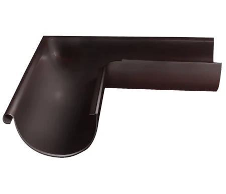 Угол желоба наружный d-150 мм 90 гр Grand Line Optima Полиэстер двухсторонний 0,55 RAL 8017