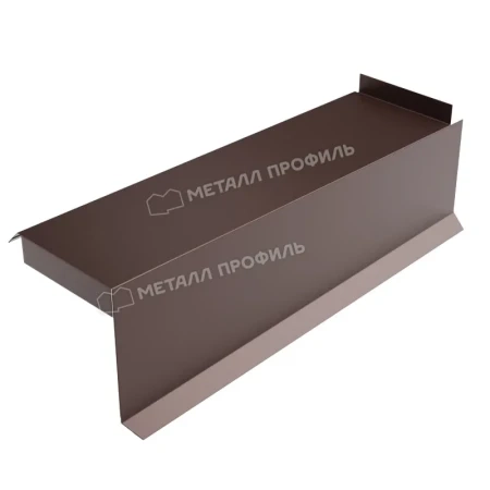 Планка сегментная торцевая правая Металл Профиль 400 мм 0,5 PURETAN цвет RR 32