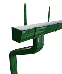 Комплект металлического водостока ГрандЛайн Vortex 127x78 мм Полиэстер RAL 6005