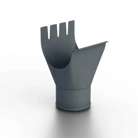 Воронка желоба выпускная d-125x100 мм Металл Профиль FORAMINA FREEZE Valori двухсторонний 0,6 Grey