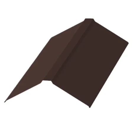 Планка конька плоского Металл Профиль 190x190x2000 Viking E 0,5 цвет RAL 8017