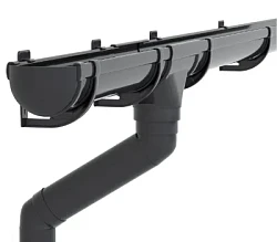 Комплект пластикового водостока d-135/90 мм ГрандЛайн Дизайн графит RAL 7024