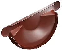 Заглушка желоба d-125 мм торцевая универсальная Grand Line GL PU Полиуретан 0,6 RAL 8004