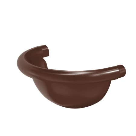 Заглушка желоба универсальная полукруглая d-150 мм Aquasystem Premium PU 0,6 RAL 8017