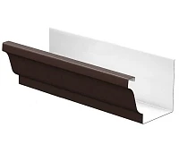 Желоб водосточный 120x86x3000 мм Металл Профиль Бюджет Полиэстер 0,5 RAL 8017