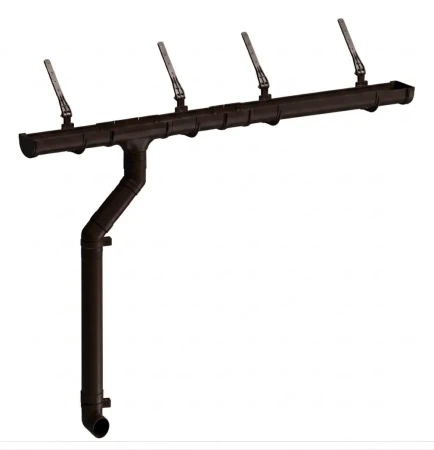 Комплект пластикового водостока d-120x85 мм Döcke Premium шоколад RAL 8019 в Туле фото