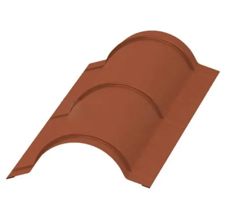 Планка конька круглого Металл Профиль R110x2000 Viking E 0,5 цвет RAL 8004