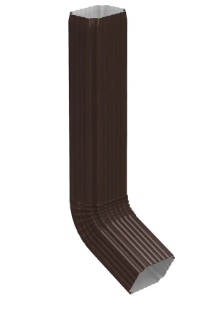 Труба водосточная с коленом 76x102x1000 мм Металл Профиль Бюджет Полиэстер 0,5 RAL 8017