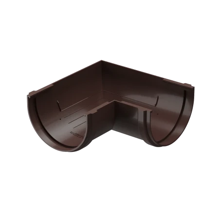 Угол желоба универсальный d-120 мм 90 гр ПВХ Döcke Premium шоколад RAL 8019