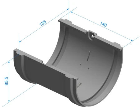Соединитель желоба d-120 мм ПВХ Döcke Premium в Туле фото