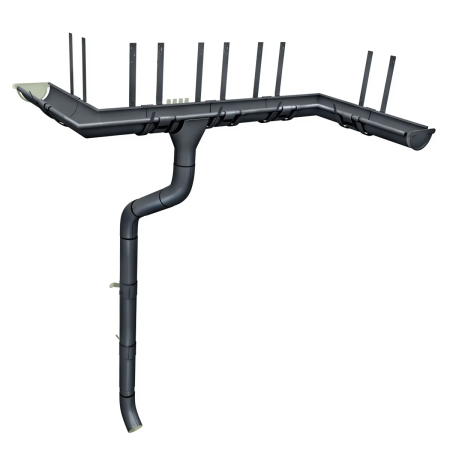 Комплект металлического водостока Grand Line GL PE d-125x90 мм 6 м/3 м Полиэстер двухсторонний RAL 7024 в Туле фото