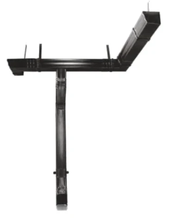 Труба прямоугольная с коленом 3 м ГрандЛайн Vortex Matt Полиэстер Matt 0,45 RAL 7024 (графитовый серый)