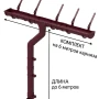 Комплект пластикового водостока d-120x80 мм Döcke Standard красный RAL 3005 в Туле фото
