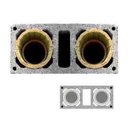 Двухходовые дымоходы с вентканалом Schiedel Uni Комплект  0.33 пм для двухходового дымохода с вентканалом