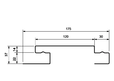 Планка приоконная широкая 7/8'' Grand Line (графит)