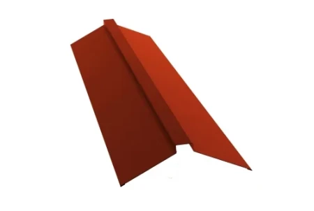 Планка конька плоского Grand Line 150x40x150 0,45 Полиэстер цвет RAL 2004