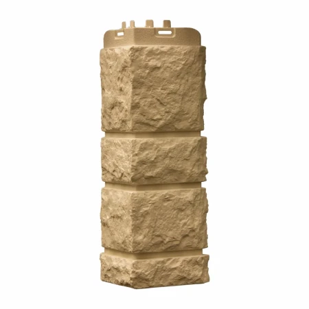 Угол пластиковой фасадной панели Grand Line Камелот Classic (песочный)