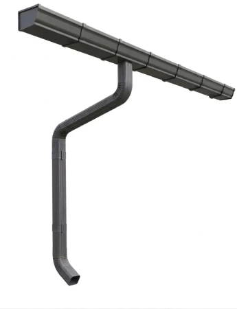 Комплект металлического водостока ГрандЛайн Vortex Matt 127x78 мм Полиэстер Matt RAL 7024 в Туле фото