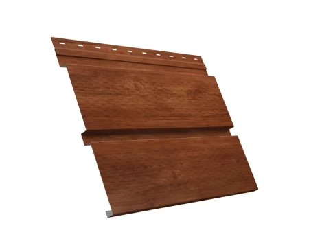 Металлический софит Grand Line Квадро Брус Print Premium 0,45 с полной перфорацией Rowan