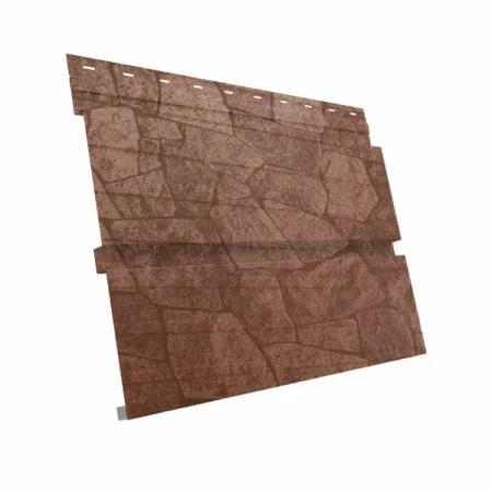 Металлический софит Grand Line Квадро Брус Print Elite 0,45 без перфорации Sand Stone